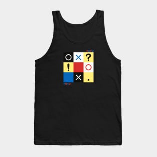 ' XOXO in a Funk Board Game Classic Logo Design Tank Top